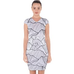 Mountains Capsleeve Drawstring Dress  by goljakoff