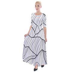 Mountains Half Sleeves Maxi Dress by goljakoff