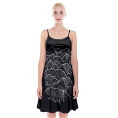 Black Mountain Spaghetti Strap Velvet Dress by goljakoff