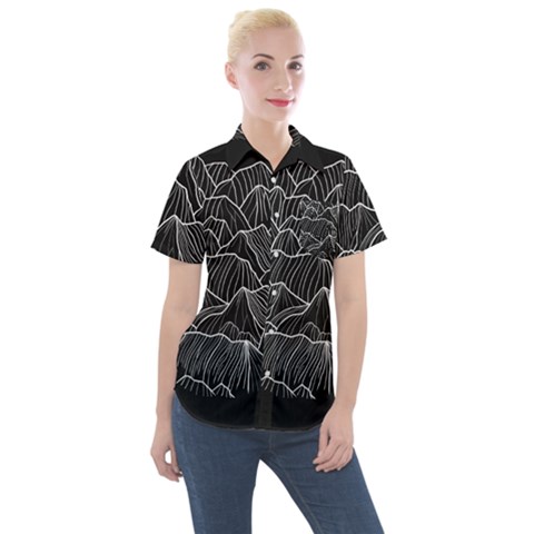 Black Mountain Women s Short Sleeve Pocket Shirt by goljakoff