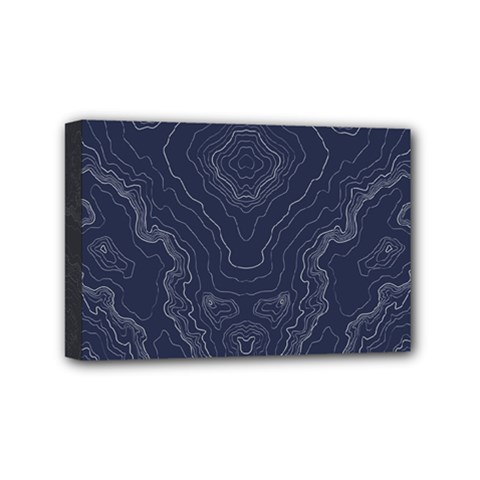 Blue Topography Mini Canvas 6  X 4  (stretched) by goljakoff