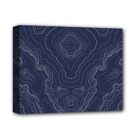 Blue Topography Deluxe Canvas 14  X 11  (stretched) by goljakoff