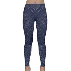 Blue Topography Classic Yoga Leggings by goljakoff