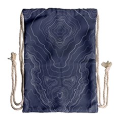 Blue Topography Drawstring Bag (large) by goljakoff