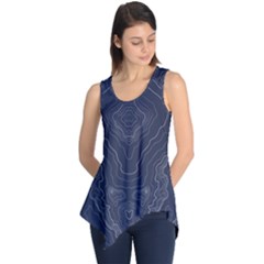 Blue Topography Sleeveless Tunic by goljakoff