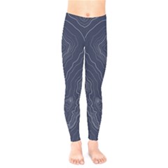 Blue Topography Kids  Leggings by goljakoff