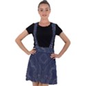 Blue Topography Velvet Suspender Skater Skirt View1