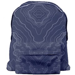 Blue Topography Giant Full Print Backpack by goljakoff