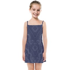 Blue Topography Kids  Summer Sun Dress by goljakoff