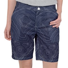 Blue Topography Pocket Shorts by goljakoff