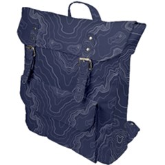 Blue Topography Buckle Up Backpack by goljakoff