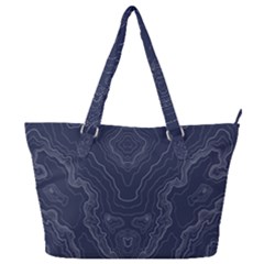 Blue Topography Full Print Shoulder Bag by goljakoff