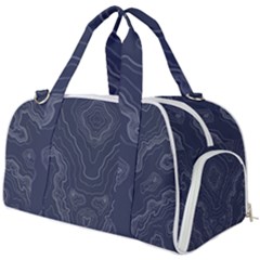 Blue Topography Burner Gym Duffel Bag by goljakoff