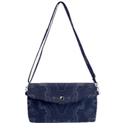 Blue Topography Removable Strap Clutch Bag by goljakoff