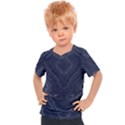 Blue Topography Kids  Sports Tee View1