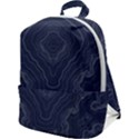 Blue Topography Zip Up Backpack View1