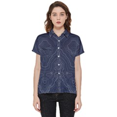 Blue Topography Short Sleeve Pocket Shirt by goljakoff