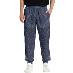 Blue Topography Men s Elastic Waist Pants by goljakoff