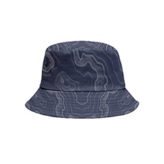 Blue Topography Inside Out Bucket Hat (kids) by goljakoff