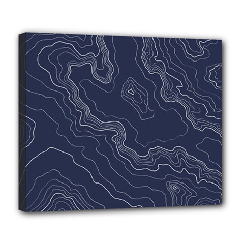 Topography Map Deluxe Canvas 24  X 20  (stretched) by goljakoff