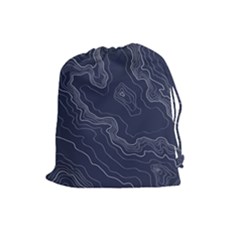 Topography Map Drawstring Pouch (large) by goljakoff