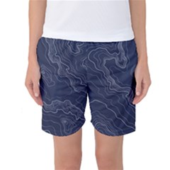 Topography Map Women s Basketball Shorts by goljakoff