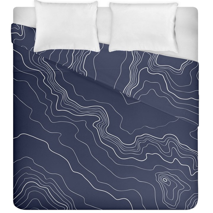 Topography map Duvet Cover Double Side (King Size)