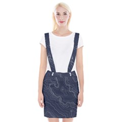 Topography Map Braces Suspender Skirt by goljakoff