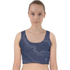 Topography Map Velvet Racer Back Crop Top by goljakoff