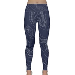 Topography Map Lightweight Velour Classic Yoga Leggings by goljakoff