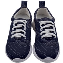 Topography Map Kids Athletic Shoes by goljakoff