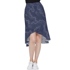 Topography Map Frill Hi Low Chiffon Skirt by goljakoff