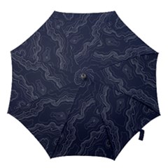 Topography Map Hook Handle Umbrellas (medium) by goljakoff