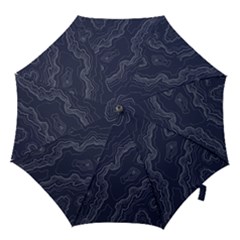 Topography Map Hook Handle Umbrellas (small) by goljakoff