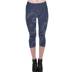 Topography Map Capri Leggings  by goljakoff