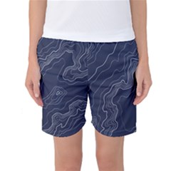 Topography Map Women s Basketball Shorts by goljakoff