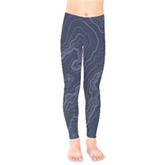 Topography Map Kids  Leggings by goljakoff