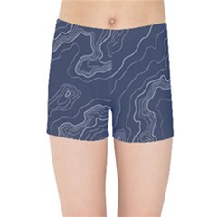 Topography Map Kids  Sports Shorts by goljakoff