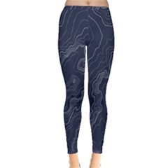 Topography Map Inside Out Leggings by goljakoff