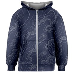 Topography Map Kids  Zipper Hoodie Without Drawstring by goljakoff