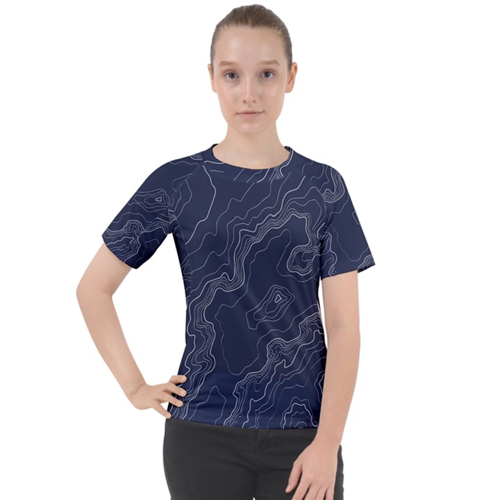 Topography map Women s Sport Raglan Tee