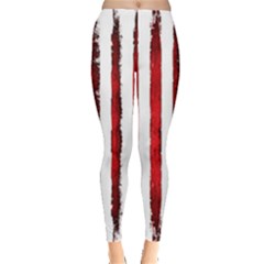 Red Stripes Leggings  by goljakoff