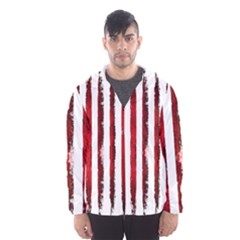 Red Stripes Men s Hooded Windbreaker by goljakoff