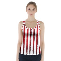 Red Stripes Racer Back Sports Top by goljakoff