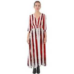 Red Stripes Button Up Boho Maxi Dress by goljakoff