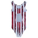 Red stripes Kids  Cut-Out Back One Piece Swimsuit View2