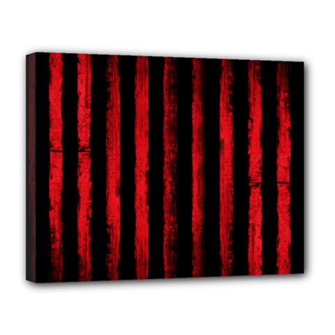 Red Lines Canvas 14  X 11  (stretched) by goljakoff