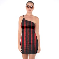 Red Lines One Soulder Bodycon Dress by goljakoff