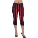 Red lines Lightweight Velour Capri Leggings  View1