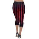 Red lines Lightweight Velour Capri Leggings  View2